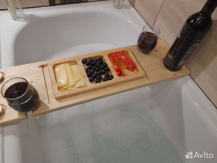 Столик - полка в ванну для двоих