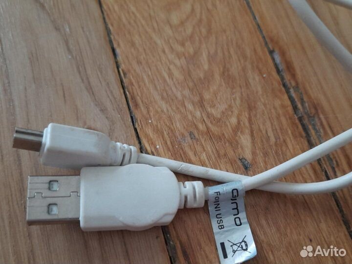 Кабель mini - USB белый длина 40 см