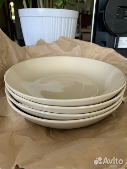 Тарелки икеа фэргклар бежевые