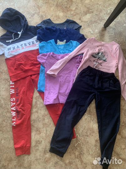 Большой пакет одежды для девочки 128-134