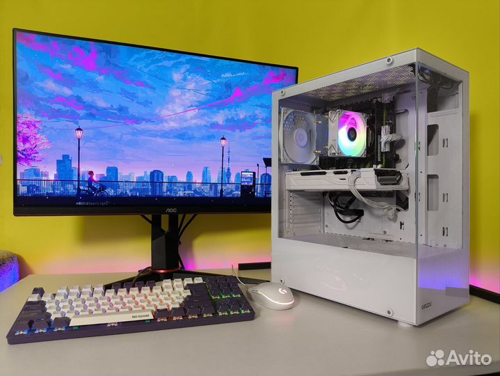 Игровой PC:Intel i7+ RX580 32(RAM) 512(SSD) White