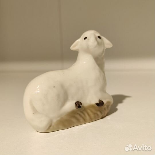 Фарфоровая статуэтка «Овечки», лфз, 1970-е