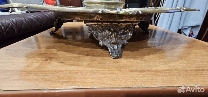 Антикварный поднос Плевкевич (серебрение)