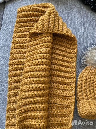 Шапка + снуд зимний