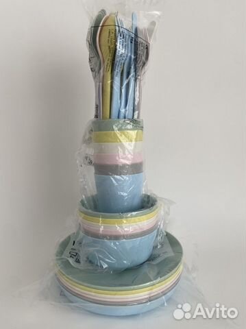 Детская посуда kalas IKEA 36 предметов Калас нов