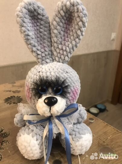 Плюшевый зайка ручной работы