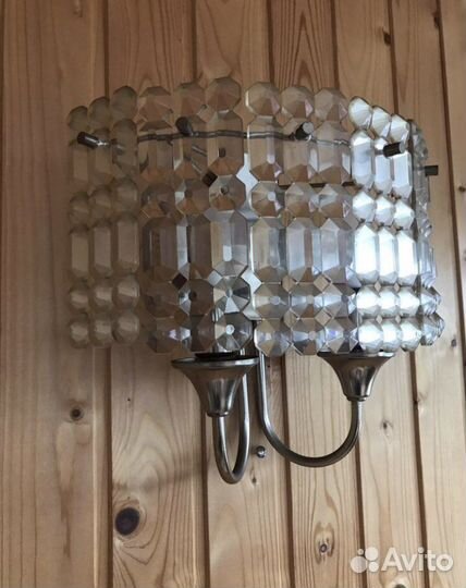 Настенный светильник бра СССР хрусталь