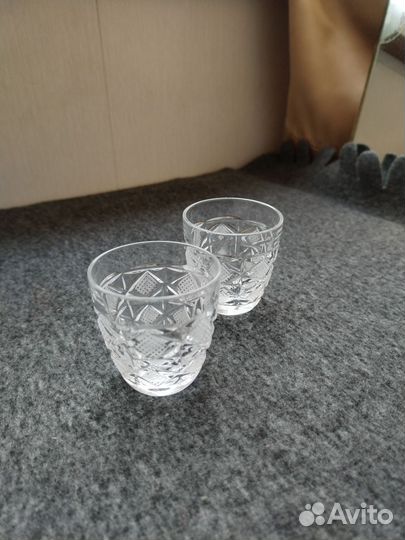 Стопки хрустальные СССР коллекционный винтаж 2 шт