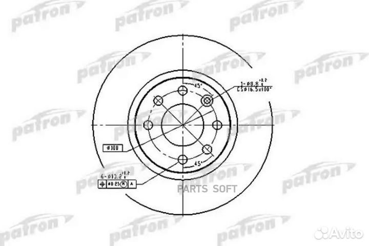 Patron PBD2564 Диск тормозной