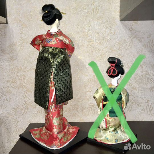 Коллекционная форфоровая кукла Японка (55 см)