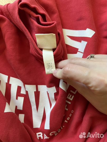 Костюм спортивный хлопок H&M красный Xs S