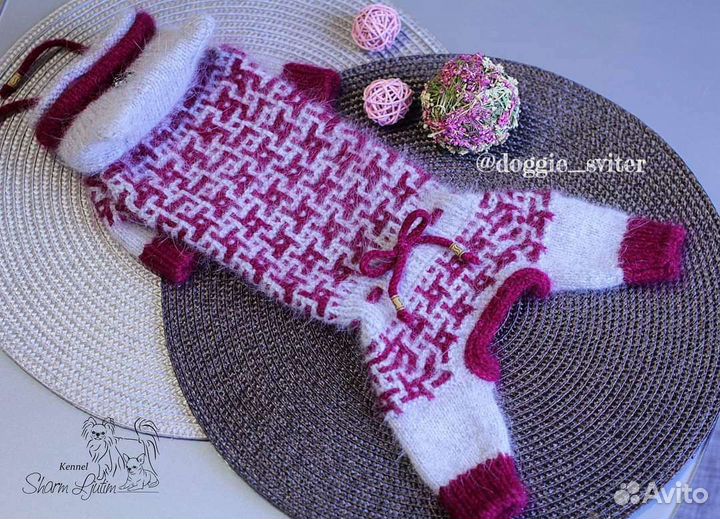 Вязаный комбинезон для чихуашки