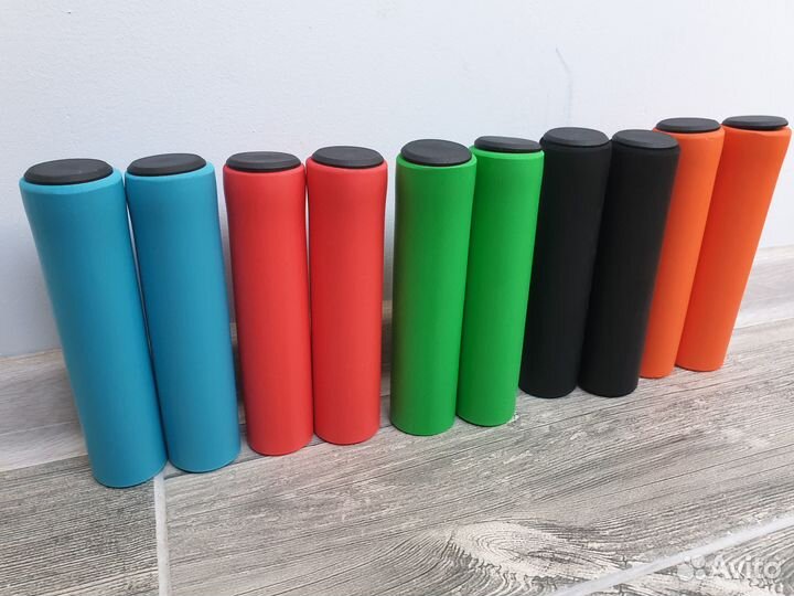 Грипсы пенки с заглушками (комфортные, мягкие)