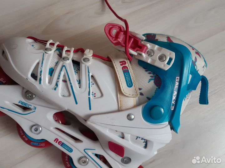 Ролики раздвижные с защитой размер 32-35