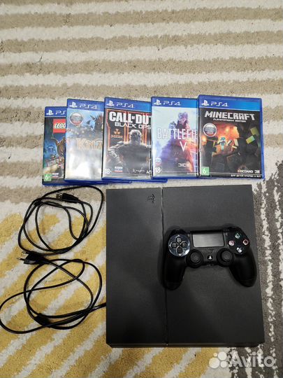 Sony PS4 + лиц. диски + приставка