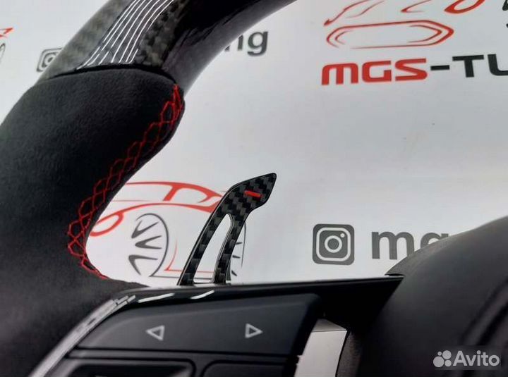 Руль Audi RS карбон дисплей Ауди A4 B9 RS4 А4 рс4