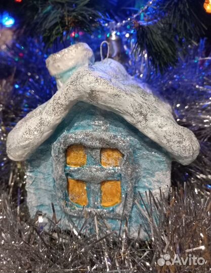 Новогодняя ватная игрушка