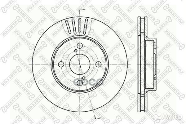 6020-4582V-SX диск тормозной передний Toyota C