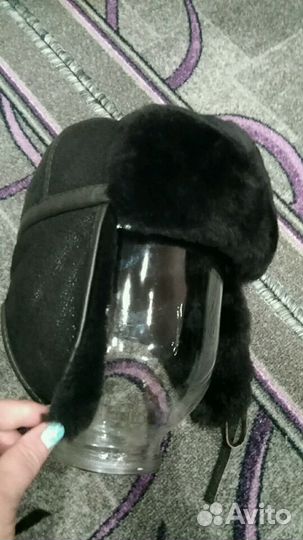 Шапки и варежки из дубленки