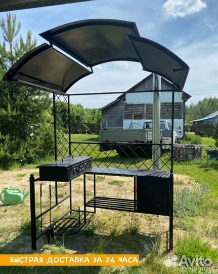 Мангал с печью