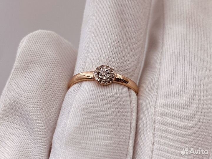 Золотое Кольцо 585 пробы с бриллиантами. Рассрочка