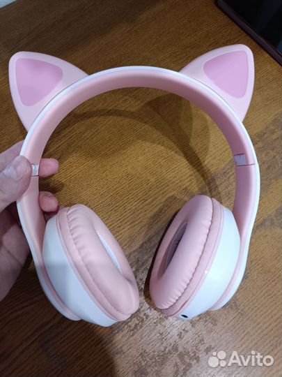 Наушники беспроводные детские с ушками светящиеся