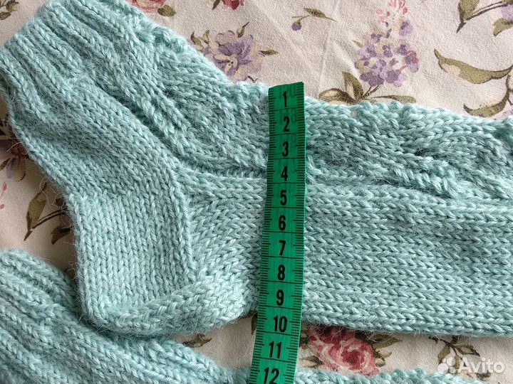 Носочки вязаные, ажурные. альпака, шелк