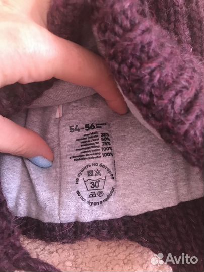 Шапка зимняя nels с утеплением 54-56