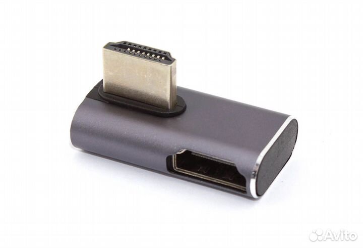 Переходник hdmi угловой папа-мама влево-вверх