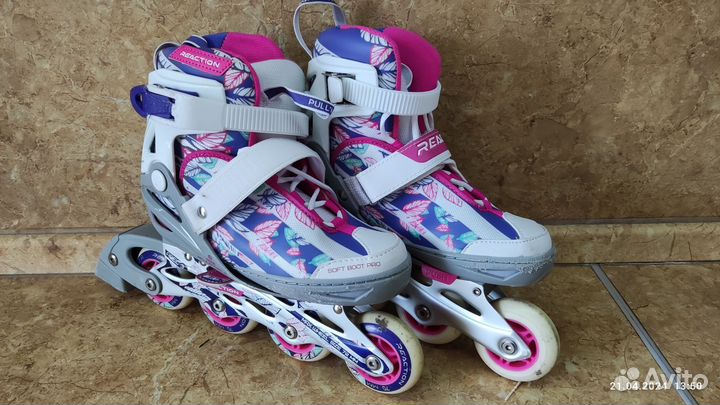 Роликовые коньки детские раздвижные р 31-35