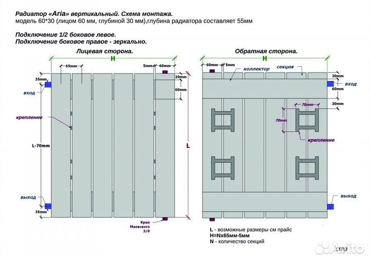 Вертикальные трубчатые радиаторы