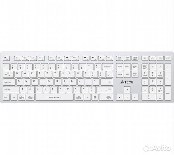 Беспроводная клавиатура A4Tech Fstyler FBX50C, бел
