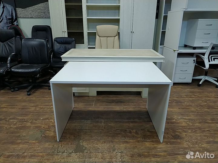 Стол письменный б/у 120х80х75 25мм 03008У-бел