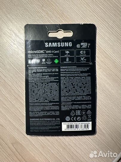 Карта памяти microsdxc 64 GB Samsung