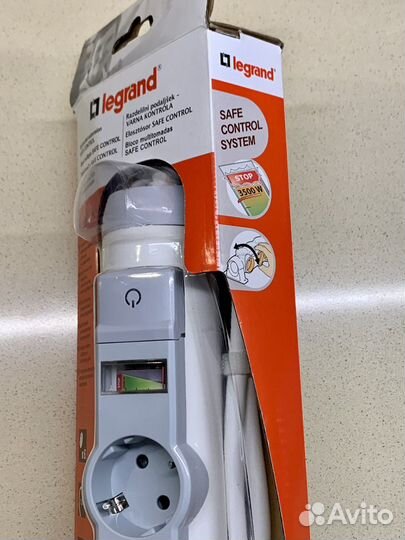 Сетевой фильтр Legrand 6 розеток Safe control