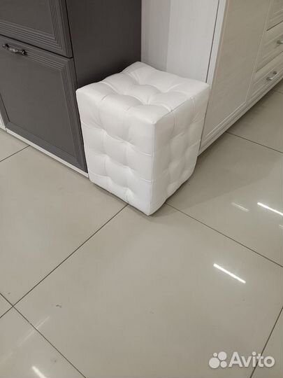 Пуф Велюр Белый