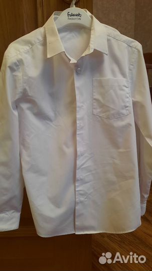 Рубашка белая для мальчика 11 лет