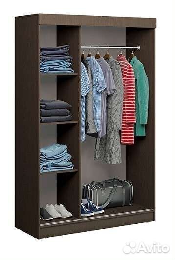 Шкаф купе с зеркалом белый