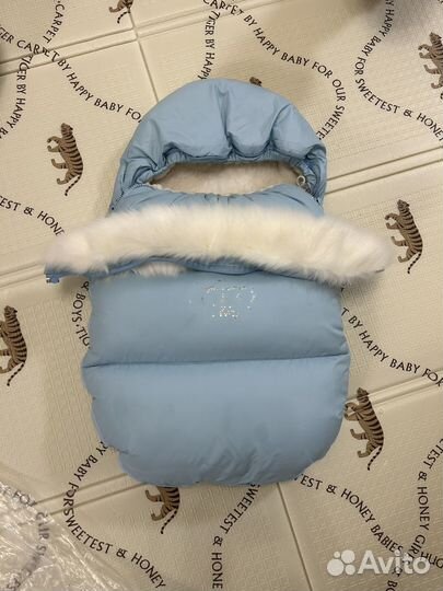 Зимний конверт в коляску на овчине