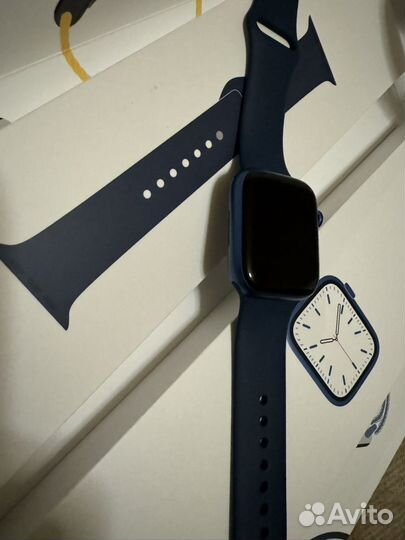 Часы apple watch 7 45 mm blue