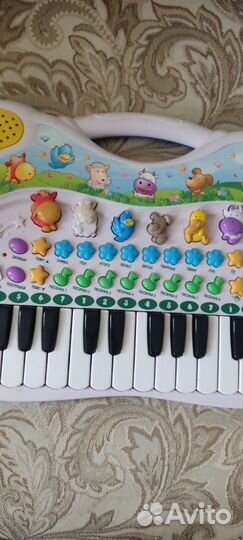 Детское музыкальное пианино с животными