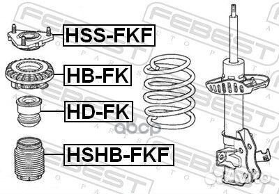 Опора амортизатора honda civic 06- пер. HSS-FKF