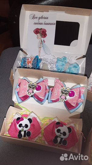 Бантики резинки заколки