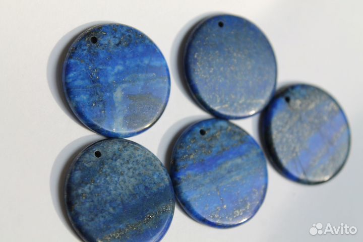 Кулоны из лазурита. 5 штук