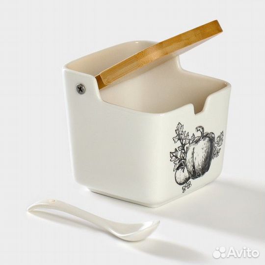 2 шт. Банка для хранения сыпучих продуктов с ложко