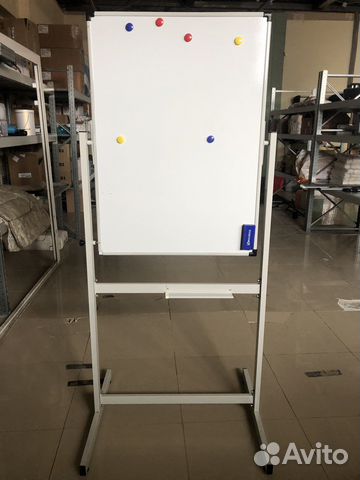 Меловая - маркерная мобильная поворотная доска