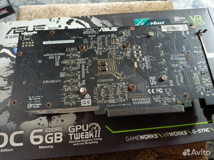 Видеокарта gtx 1060 6gb asus dual