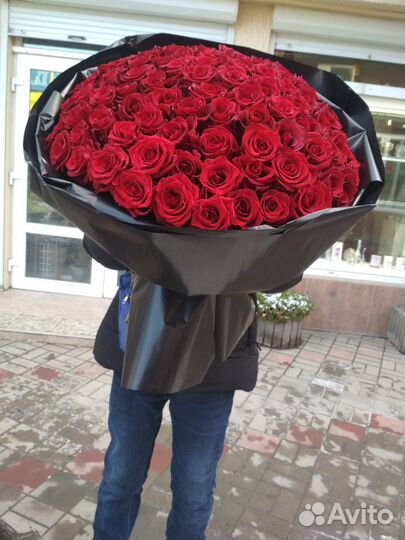 101 роза 60 см