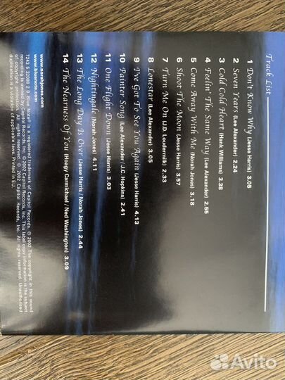 CD audio Norah Jones