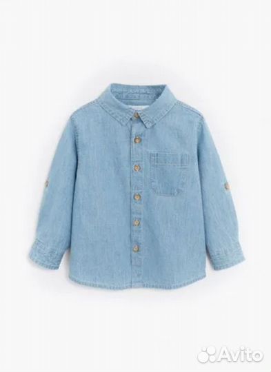 Новая джинсовая рубашка Mango Kids, 80; 92